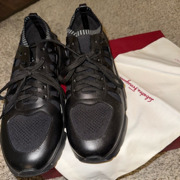 Salvatore Ferragamo Black Athletic Shoes - Picture 1 of 3